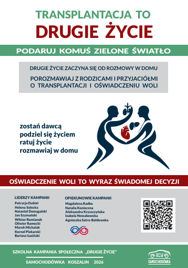 plakat transplantologia Samochodówka